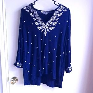 Vintage long sleeve black blouse